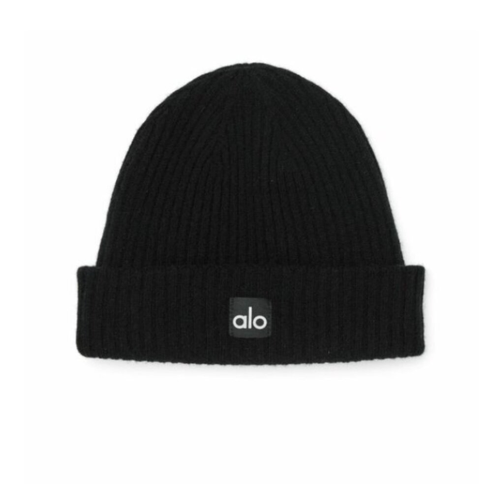 Alo Cashmere Blend Ribbed beanie